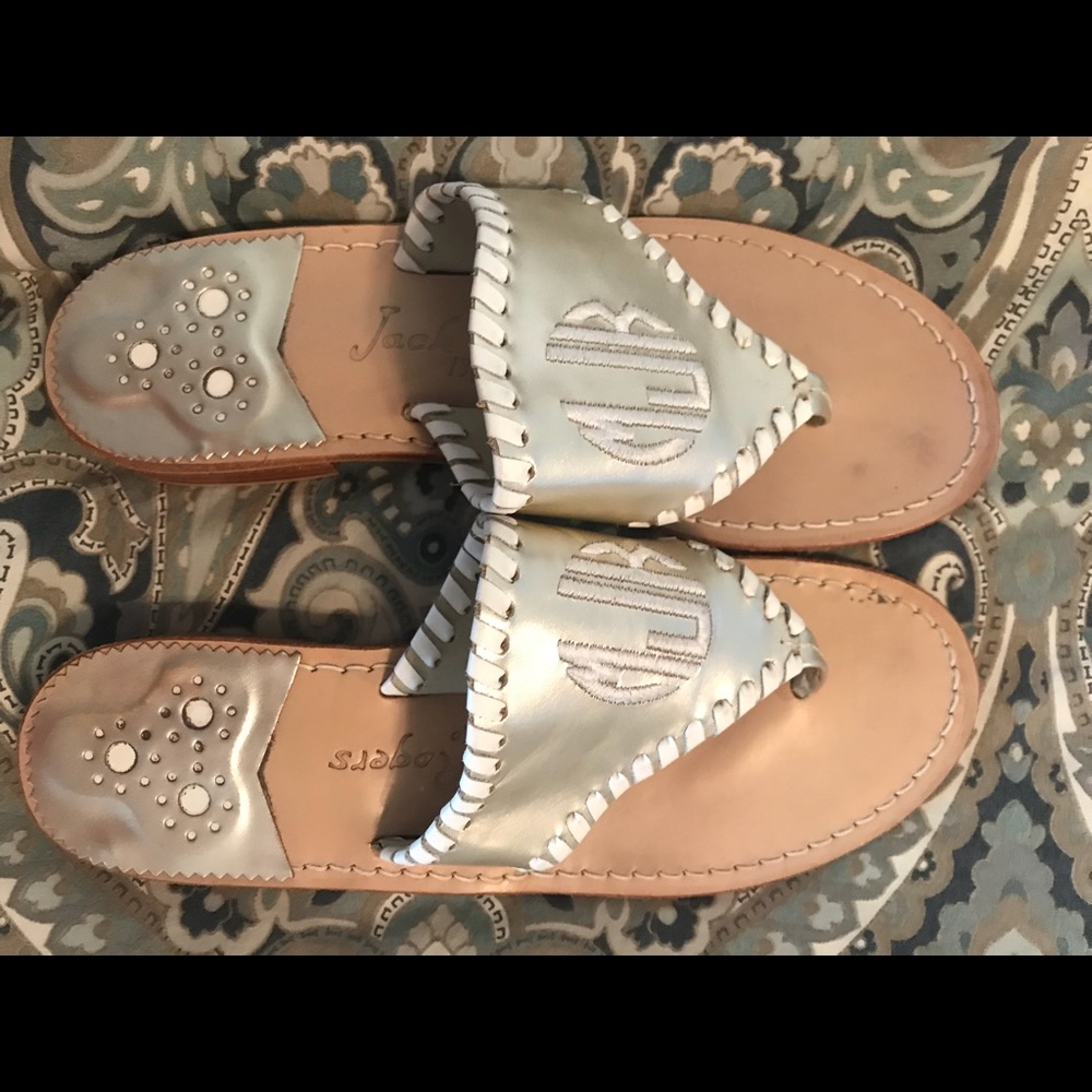 Women’s monogrammed Jack Rogers sandals
